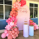 Allenjoy 5X7.5FT Chiara Arched Backdrop Custom Arched Wall Backdrop Cover For Party Decoration