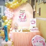 Allenjoy 5X7.5FT Chiara Arched Backdrop Custom Arched Wall Backdrop Cover For Party Decoration