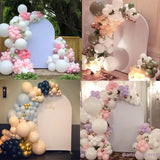 Allenjoy 5X7.5FT Chiara Arched Backdrop Custom Arched Wall Backdrop Cover For Party Decoration