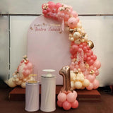 Allenjoy 5X7.5FT Chiara Arched Backdrop Custom Arched Wall Backdrop Cover For Party Decoration