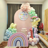 Allenjoy 5X7.5FT Chiara Arched Backdrop Custom Arched Wall Backdrop Cover For Party Decoration