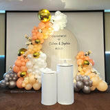 Allenjoy 5X7.5FT Chiara Arched Backdrop Custom Arched Wall Backdrop Cover For Party Decoration