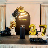 Allenjoy 5X7.5FT Chiara Arched Backdrop Custom Arched Wall Backdrop Cover For Party Decoration