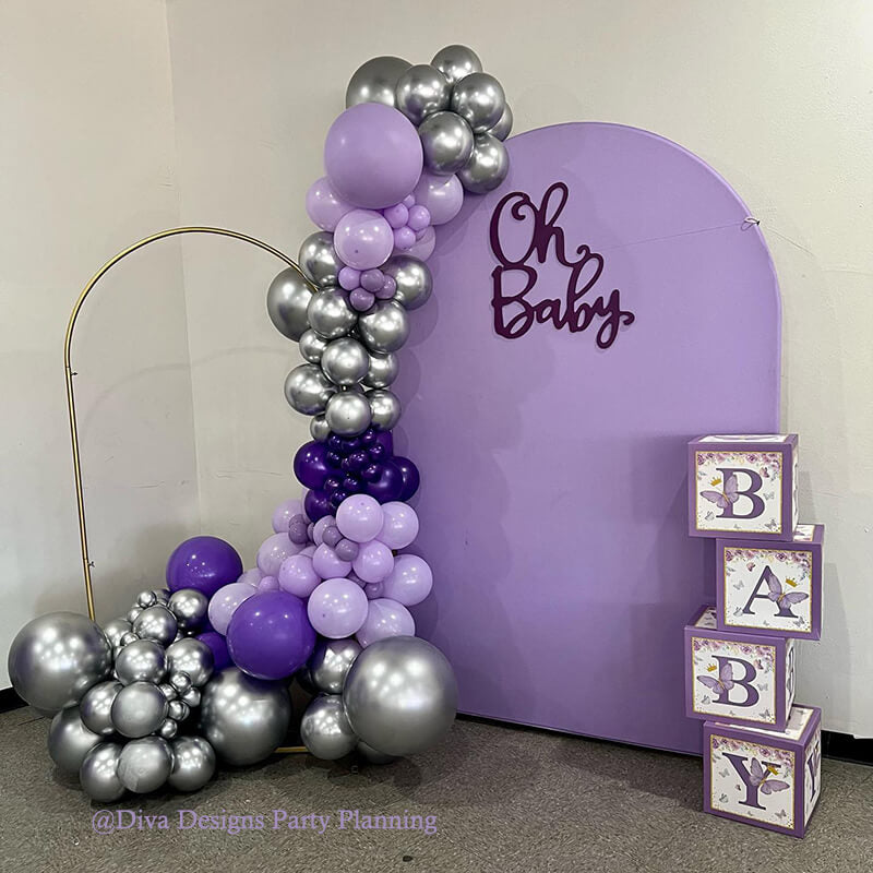 Allenjoy 5X7.5FT Chiara Arched Backdrop Custom Arched Wall Backdrop Cover For Party Decoration