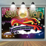 Allenjoy 70S Soul Train Theme Neon Sign Birthday Party Backdrop