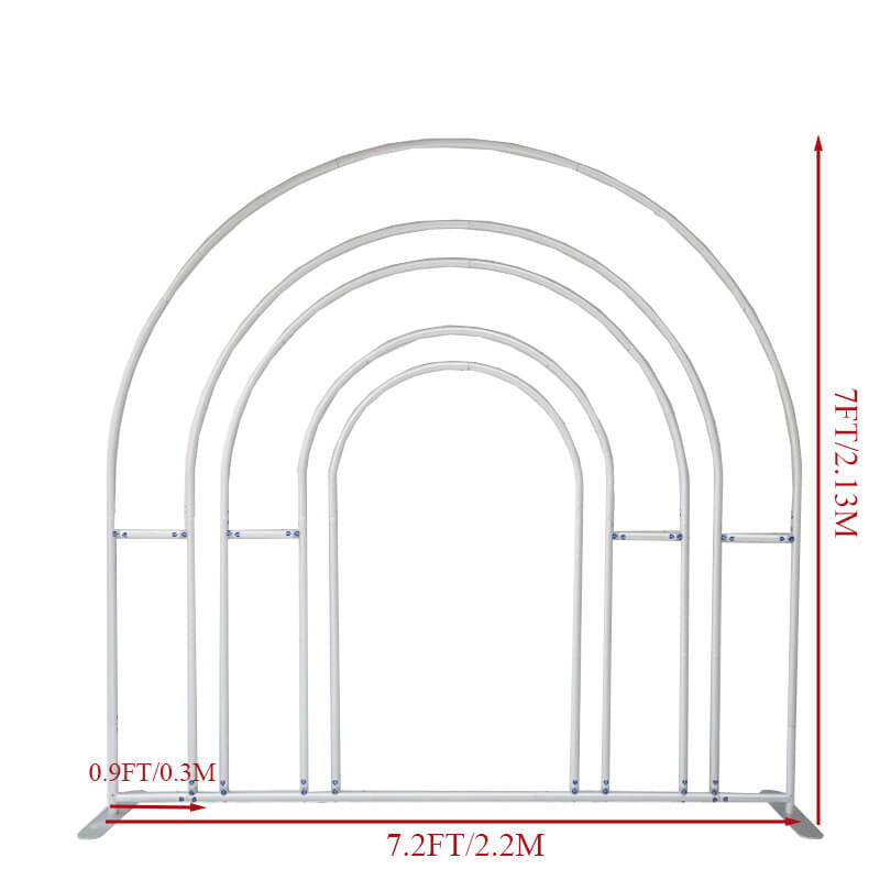 Allenjoy 7X7FT Hollow Rainbow Arch Backdrop Party Decoration Props