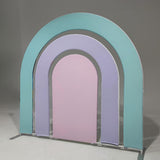 Allenjoy 7X7FT Hollow Rainbow Arch Backdrop Party Decoration Props