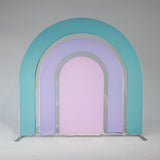Allenjoy 7X7FT Hollow Rainbow Arch Backdrop Party Decoration Props