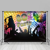 Allenjoy 80S Party Glitter Night Birthday Backdrop For Men