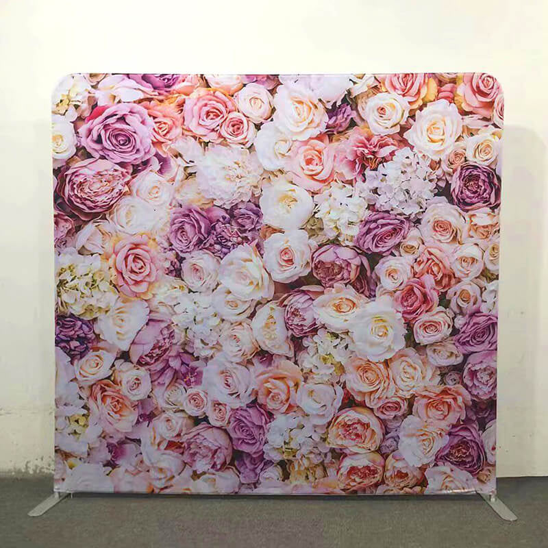Allenjoy 8X7.5FT Double-Sided Tension Fabric Pillow Backdrop Cover And Stand