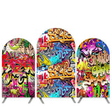 Allenjoy 90S Graffiti Theme Happy Birthday Party Arch Backdrop Kit