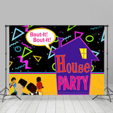 Allenjoy 90S Throwback Bounce House Family Party Photo Backdrop