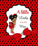 Allenjoy African American Ladybug Baby Shower Backdrop