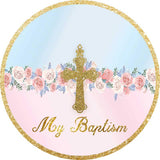 Allenjoy Baptism Round Backdrop