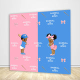 Allenjoy Baseball Or Bows Gender Reveal Backdrop