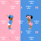 Allenjoy Baseball Or Bows Gender Reveal Backdrop