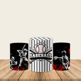 Allenjoy Baseball Party Printed Fabric Pedestal Cover