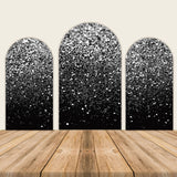 Allenjoy Black Glitter Arch Walls Backdrop Birthday Party