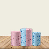 Allenjoy Blue And Pink Fabric Pedestal Covers