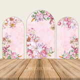 Allenjoy Butterflies Flowers Pink Wedding Party Backdrop