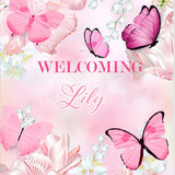 Allenjoy Butterfly Baby Shower Backdrop