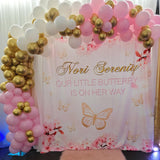 Allenjoy Butterfly Baby Shower Backdrop Designed