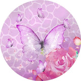 Allenjoy Butterfly Round Backdrop