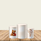 Allenjoy Can Bearly Wait Theme Fabric Pedestal Covers