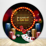 Allenjoy Casino Birthday Circle Backdrop Cover