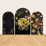 Allenjoy Casino Gold Black Poker Game Card Birthday Backdrop