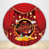 Allenjoy Casino Party Circle Backdrop Cover