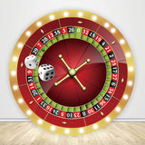 Allenjoy Casino Theme Birthday Circle Backdrop Cover