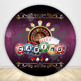 Allenjoy Casino Theme Circle Backdrop Cover