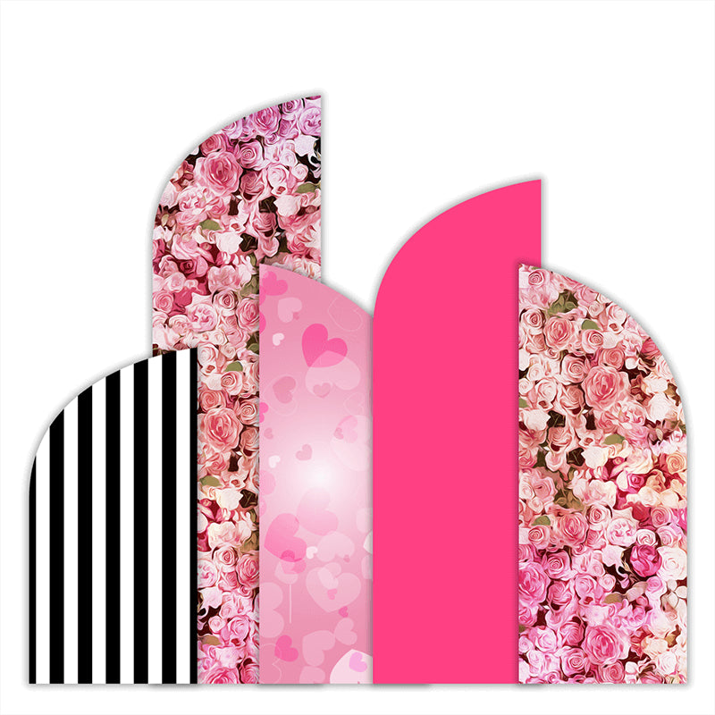 Allenjoy Chiara Backdrop 5 Walls Set Arched Frames With Covers Set
