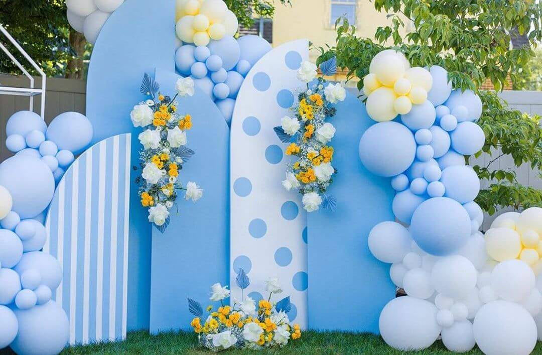 Allenjoy Chiara Backdrop 5 Walls Set Arched Frames With Covers Set