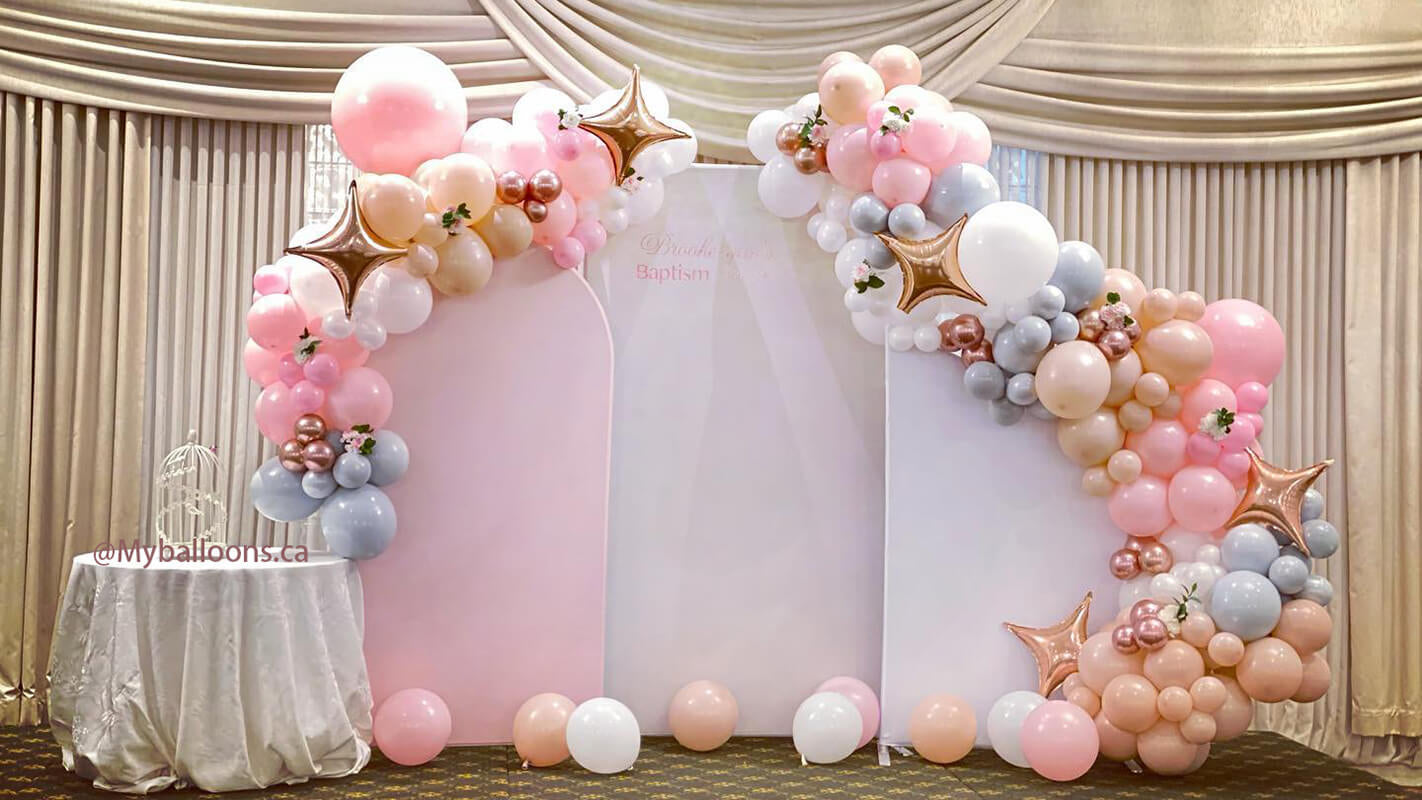 Allenjoy Chiara Backdrop Wall Set 4Pcs Arched Frames With Covers Set