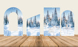 Allenjoy Chiara Backdrop Wall Set 4Pcs Arched Frames With Covers Set
