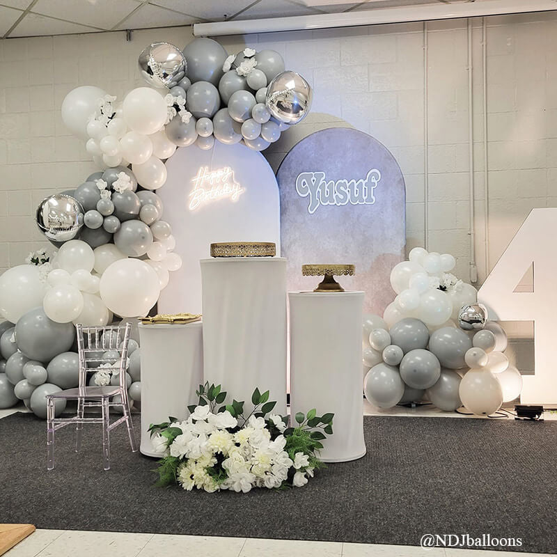 Allenjoy Chiara Backdrop Wall Set Arched Wall Set Birthday&Baby Shower&Wedding Party Decoration