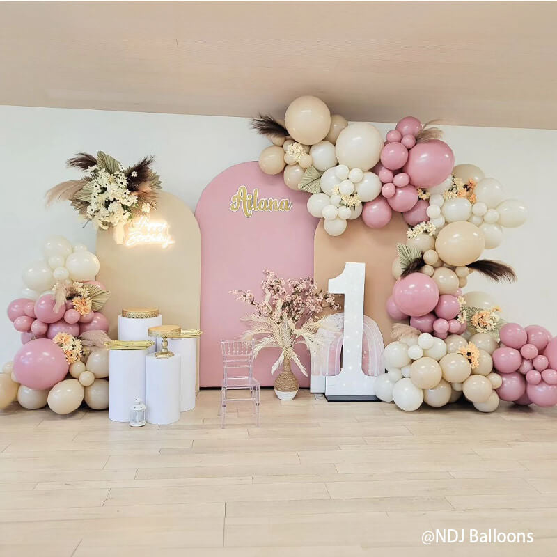 Allenjoy Chiara Backdrop Wall Set Arched Wall Set Birthday&Baby Shower&Wedding Party Decoration