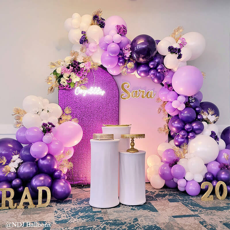 Allenjoy Chiara Backdrop Wall Set Arched Wall Set Birthday&Baby Shower&Wedding Party Decoration