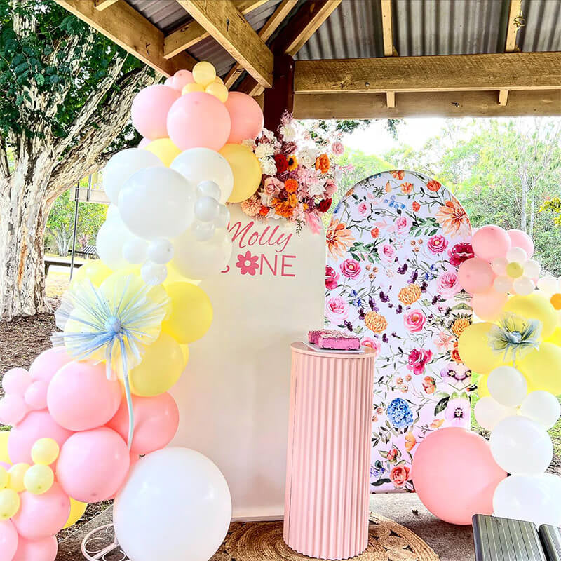 Allenjoy Chiara Backdrop Wall Set Arched Wall Set Birthday&Baby Shower&Wedding Party Decoration