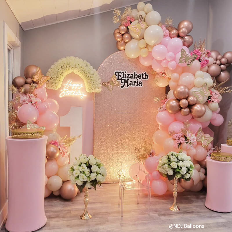 Allenjoy Chiara Backdrop Wall Set Arched Wall Set Birthday&Baby Shower&Wedding Party Decoration