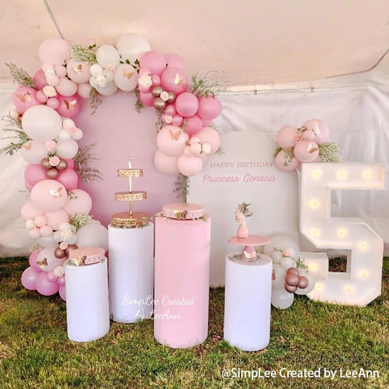 Allenjoy Chiara Backdrop Wall Set Arched Wall Set Birthday&Baby Shower&Wedding Party Decoration