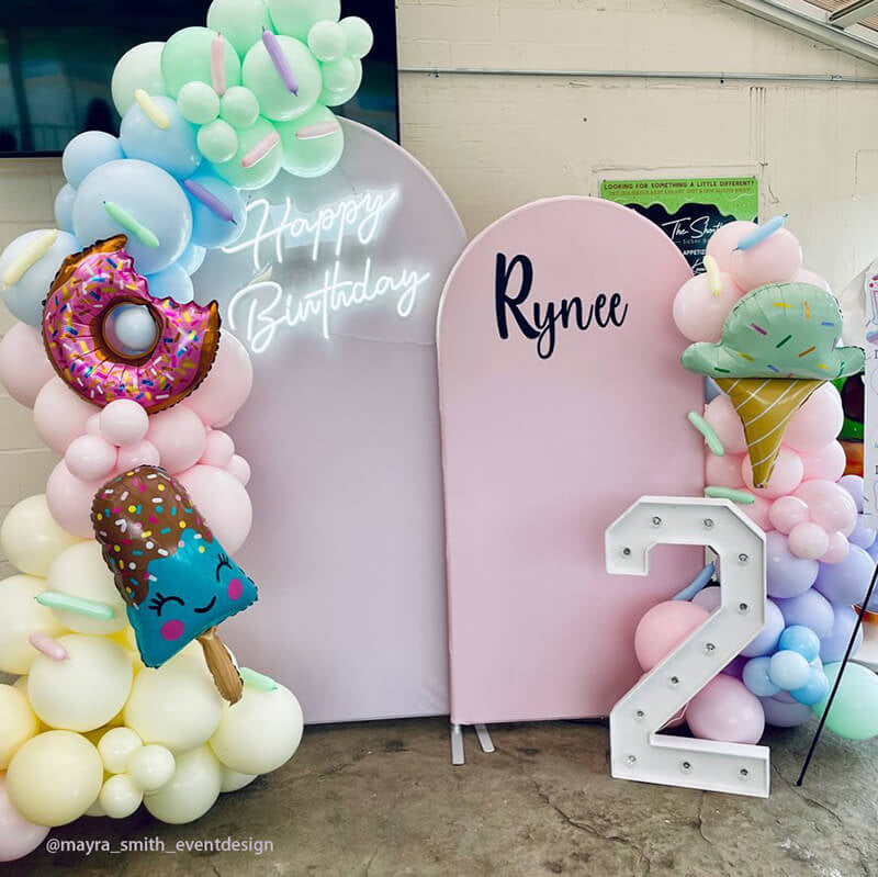 Allenjoy Chiara Backdrop Wall Set Arched Wall Set Birthday&Baby Shower&Wedding Party Decoration