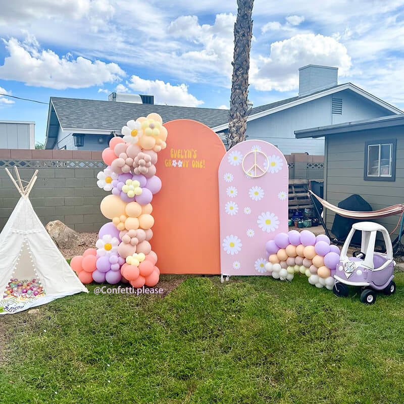 Allenjoy Chiara Backdrop Wall Set Arched Wall Set Birthday&Baby Shower&Wedding Party Decoration