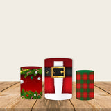 Allenjoy Christmas Theme Party Fabric Pedestal Covers