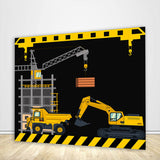 Allenjoy Construction Dump Truck Birthday Party Backdrop