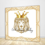 Allenjoy Crown Lion Theme Baby Shower Backdrop