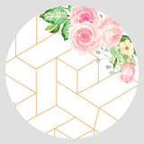 Allenjoy Custom Pink Flower Round Backdrop