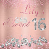 Allenjoy Customized Sweet 16 Backdrop